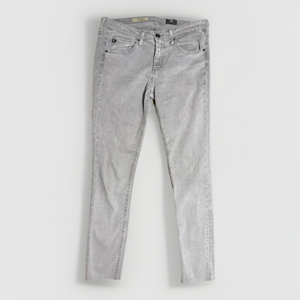 AG Adriano Goldschmied The Legging Super Skinny Fit Denim Lt Grey Jeans Size 26R